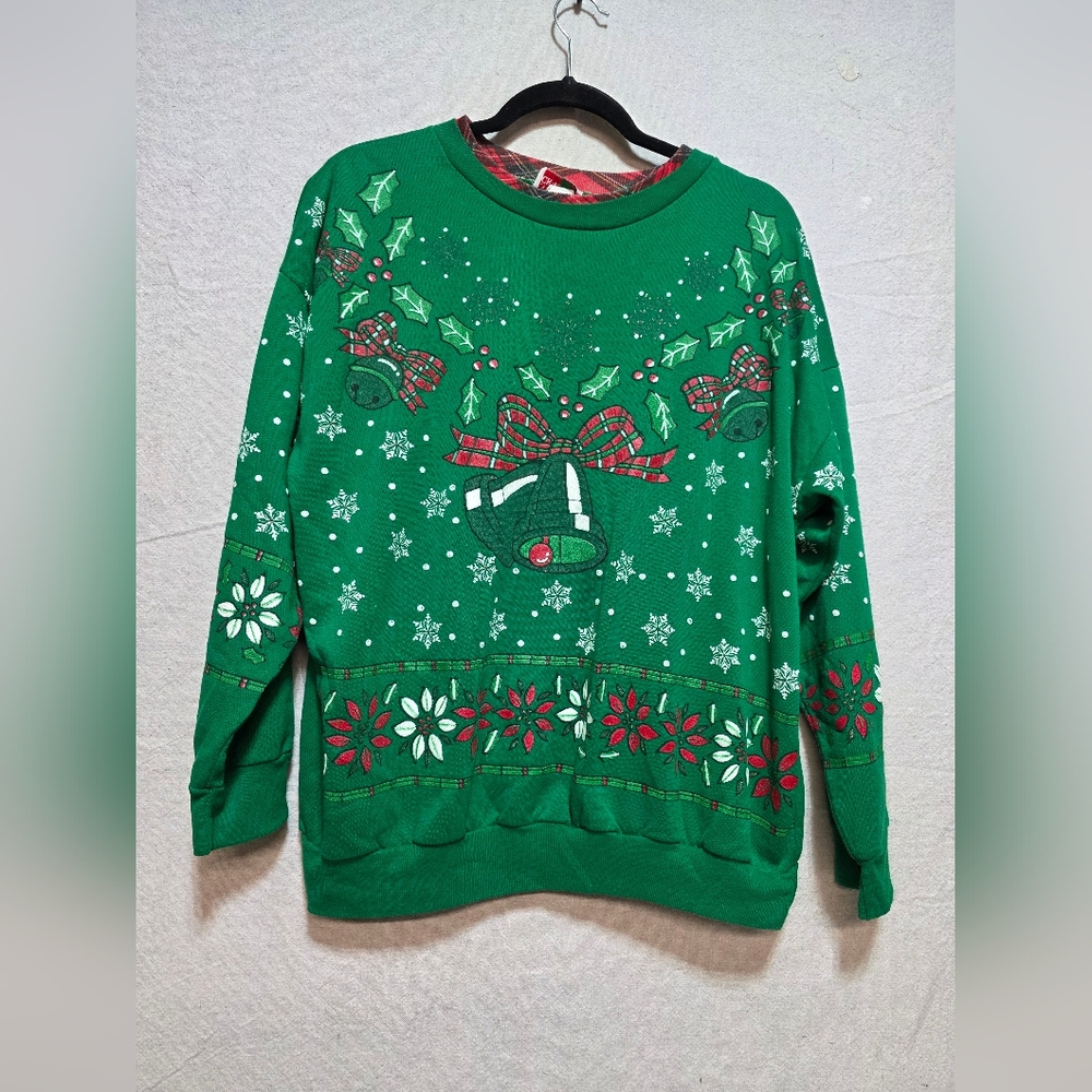 Festive Green Holiday Sweater